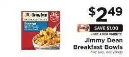 ShopRite Jimmy Dean Breakfast Bowls offer