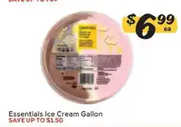 Winn Dixie Essentials Ice Cream Gallon offer