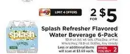 ShopRite Splash Refresher Flavored Water Beverage 6-Pack offer