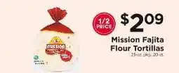 ShopRite Mission Fajita Flour Tortillas offer