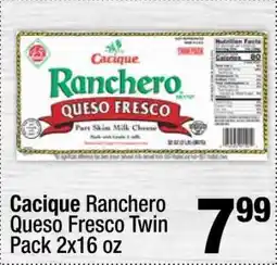 Super King Markets Cacique Ranchero Queso Fresco Twin Pack 2x16 oz offer