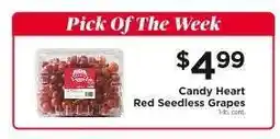 ShopRite Candy Heart Red Seedless Grapes offer