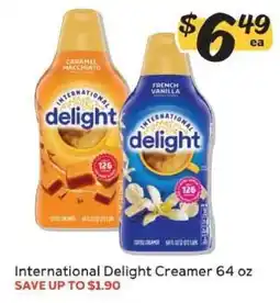 Winn Dixie International Delight Creamer 64 oz offer