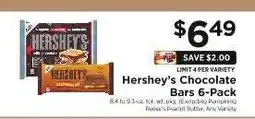 ShopRite Hershey's Chocolate Bars 6-Pack offer