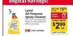 ShopRite Lysol All Purpose Spray Cleaner offer