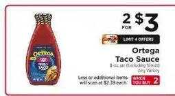 ShopRite Ortega Taco Sauce offer