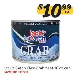 Winn Dixie Jack's Catch Claw Crabmeat offer
