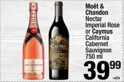 Super King Markets Moët & Chandon Nectar Imperial Rose or Caymus California Cabernet Sauvignon offer