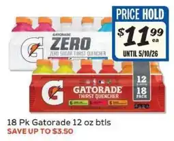 Winn Dixie 18 Pk Gatorade 12 oz btls offer