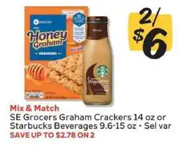 Winn Dixie SE Grocers Graham Crackers or Starbucks Beverages offer