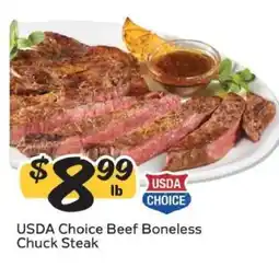 Winn Dixie USDA Choice Beef Boneless Chuck Steak offer