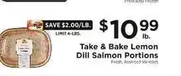 ShopRite Take & Bake Lemon Dill Salmon Portions offer
