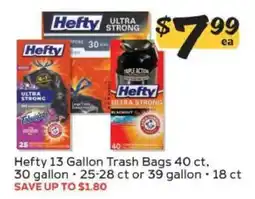 Winn Dixie Hefty 13 Gallon Trash Bags offer