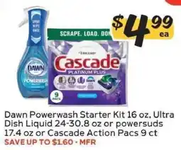 Winn Dixie Dawn Powerwash Starter Kit or Cascade Action Pacs offer