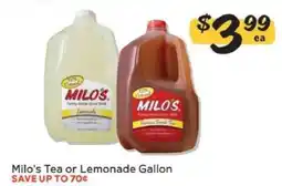 Winn Dixie Milo's Tea or Lemonade Gallon offer
