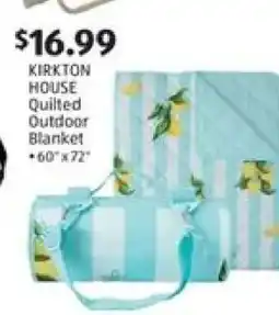 Aldi KIRKTON HOUSE Quilted Outdoor Blanket offer