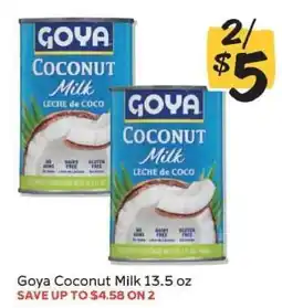 Winn Dixie Goya Coconut Milk offer