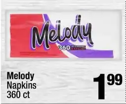 Super King Markets Melody Napkins 360 ct offer
