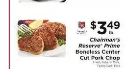 ShopRite Chairman's Reserve Prime Boneless Center Cut Pork Chop offer