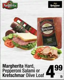 Super King Markets Margherita Hard, Pepperoni Salami or Kretschmar Olive Loaf offer