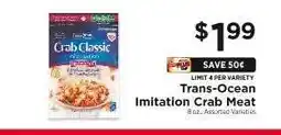 ShopRite Trans-Ocean Imitation Crab Meat offer