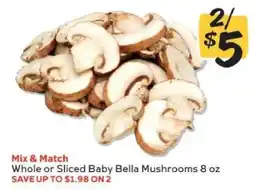 Winn Dixie Whole or Sliced Baby Bella Mushrooms offer