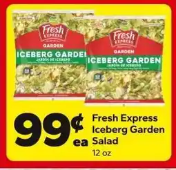 Save a Lot Fresh Express Iceberg Garden Salad offer