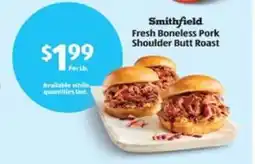 Aldi Smithfield Fresh Boneless Pork Shoulder Butt Roast offer