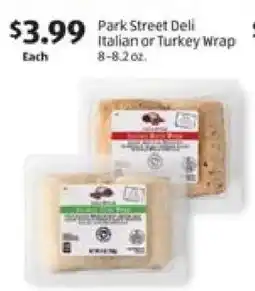 Aldi Park Street Deli Italian or Turkey Wrap offer