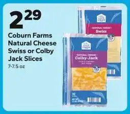 Save a Lot Coburn Farms Natural Cheese Swiss or Colby Jack Slices offer