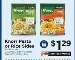 ShopRite Knorr Pasta or Rice Sides offer