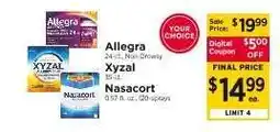 ShopRite Allegra, XYZAL, Nasacort offer