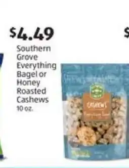 Aldi Southern Grove Everything Bagel or Honey Roasted Cashews offer