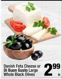 Super King Markets Danish Feta Cheese or Di Buon Gusto Large Whole Black Olives offer