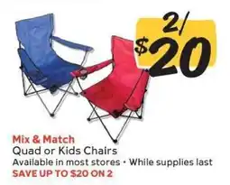 Winn Dixie Quad or Kids Chairs offer