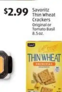 Aldi Savoritz Thin Wheat Crackers offer