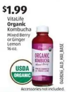 Aldi VitaLife Organic Kombucha offer