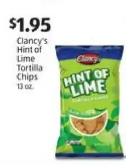 Aldi Clancy's Hint of Lime Tortilla Chips offer