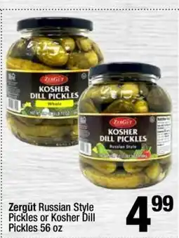 Super King Markets Zergüt Russian Style Pickles or Kosher Dill Pickles offer