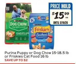 Winn Dixie Purina Puppy or Dog Chow or Friskies Cat Food offer