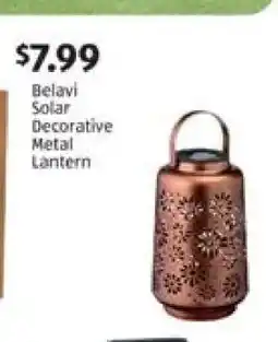Aldi Belavi Solar Decorative Metal Lantern offer