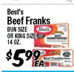 Western Beef Best's Beef Franks offer