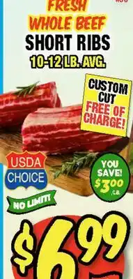Western Beef WHOLE BEEF SHORT RIBS offer