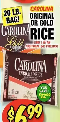 Western Beef CAROLINA ORIGINAL OR GOLD RICE offer