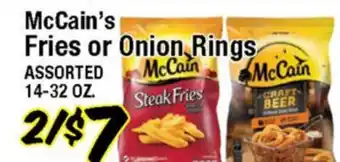 Western Beef McCain's Fries or Onion Rings offer
