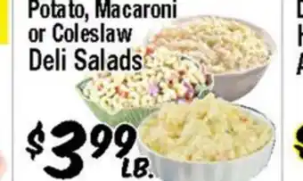 Western Beef Potato, Macaroni or Coleslaw Deli Salads offer