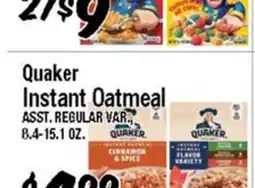 Western Beef Quaker Instant Oatmeal offer
