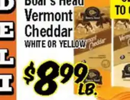 Western Beef Boar's Head Vermont Cheddar WHITE OR YELLOW offer