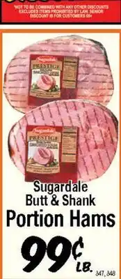Western Beef Sugardale Butt & Shank Portion Hams offer