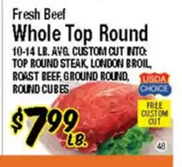 Western Beef Fresh Beef Whole Top Round offer